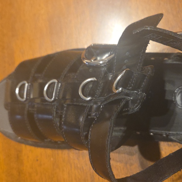 Dr. Martens Black Leather Buckle Sandals - Picture 5 of 6